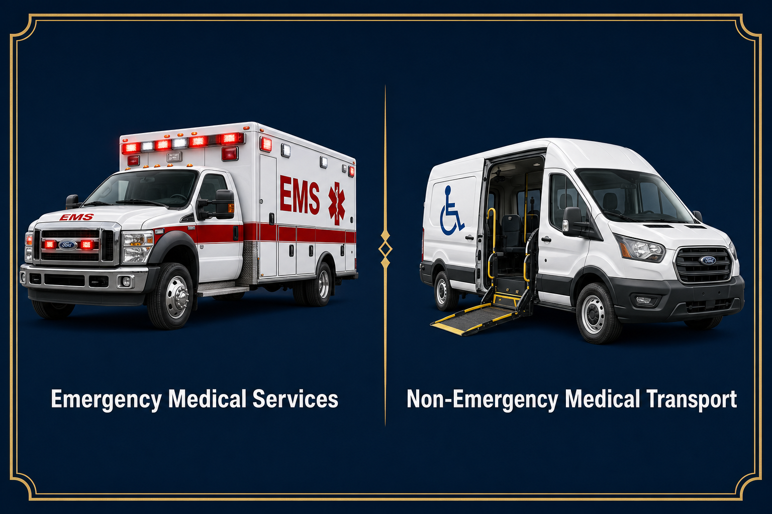 EMS Ambulance and Non-Emergency Medical Transport Van